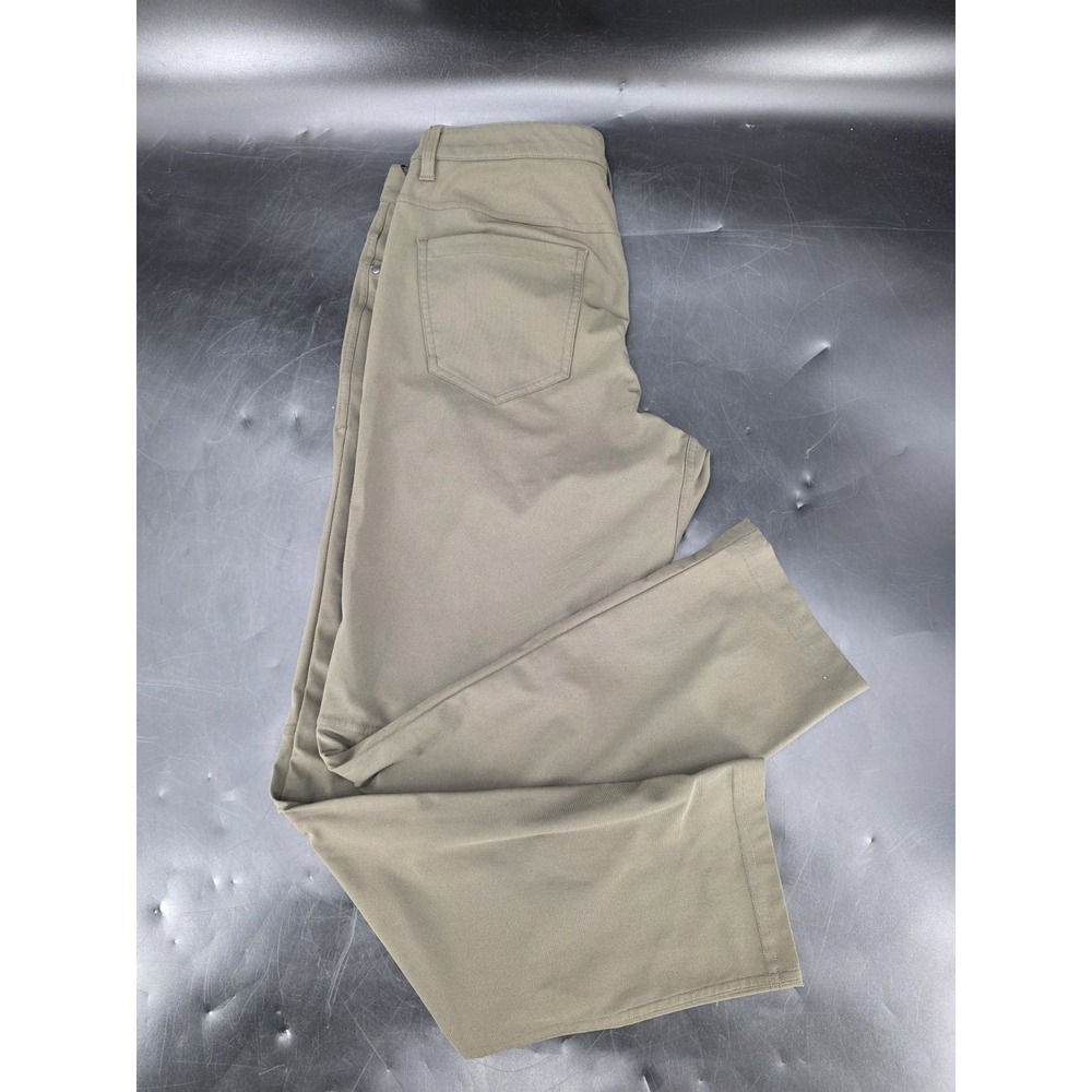 X2 Lululemon ABC Slim & Commission Classic Pants Men's Sz 32 Olive Green/ Khaki - Picture 5 of 16